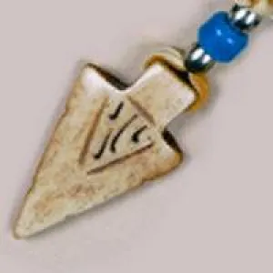 Antique Arrowhead Bone Pendant