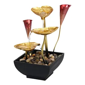 ATORSE® Tabletop Water Fountain Waterfall Desk Ornament for Home Indoor Garden