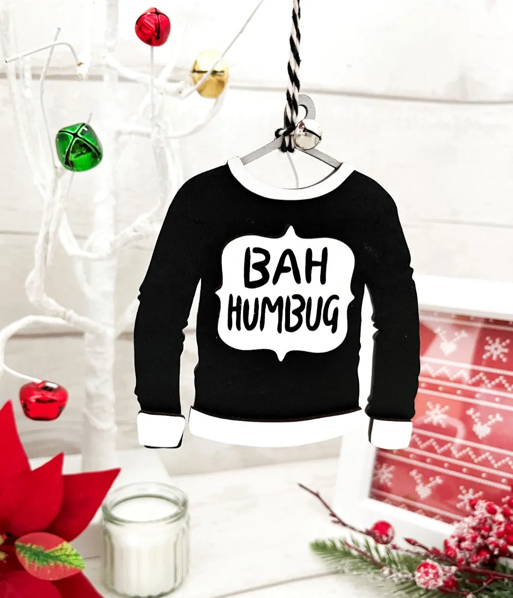 'Bah Humbug' Christmas Jumper Tree Decoration