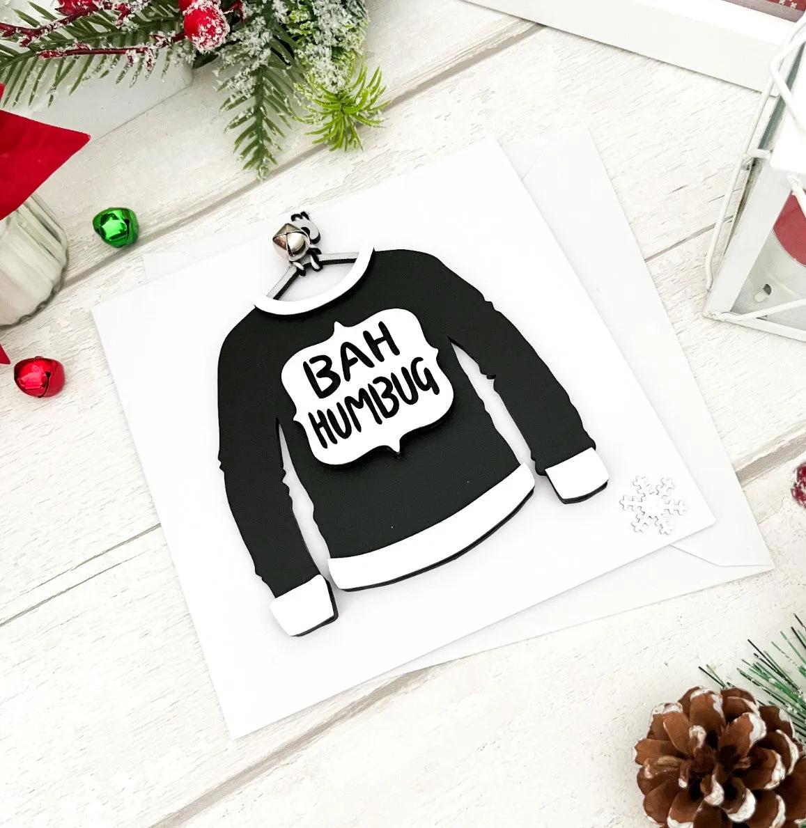 'Bah Humbug' Christmas Jumper Tree Decoration