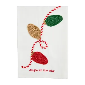 Beaded Christmas Hand Towels