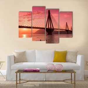 Bridge Rio Antirio  Greece Canvas Wall Art