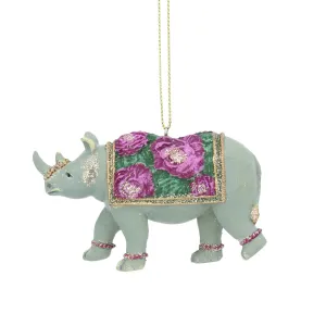 Carnival Rhino Christmas Tree Decoration