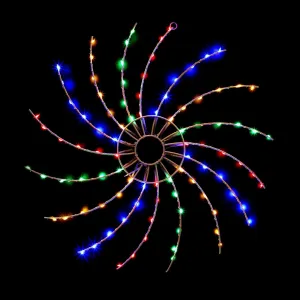 Christmas LED Light Spinner Silhouette Multicoloured