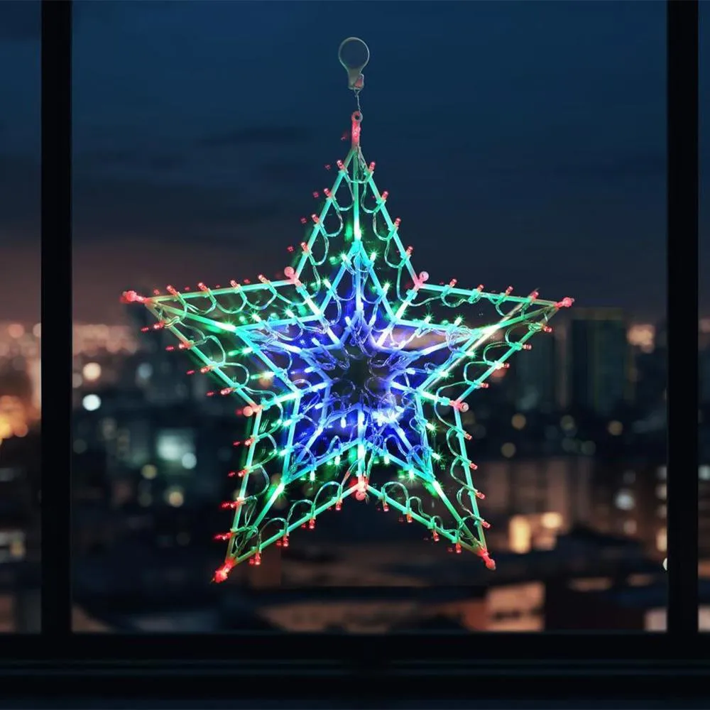 Christmas LED Light Star Silhouette Multicoloured