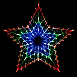 Christmas LED Light Star Silhouette Multicoloured