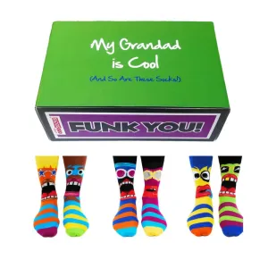 Cool Grandad Oddsocks Gift Set - Mens Novelty Socks