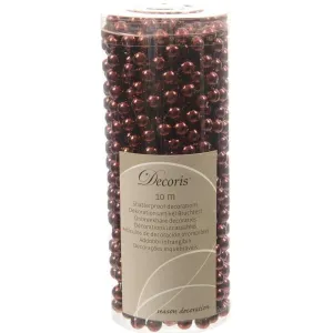 Decoris 10m Oxblood Red Shiny Bead Garland