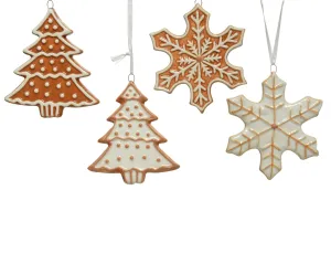 Decoris 9cm Gingerbread Iced Cookie Hanging Decoration (Choice of 4)