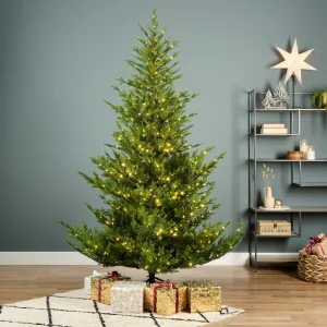 Everlands 2.1m (7ft) Norway Spruce Pre-Lit Artificial Christmas Tree