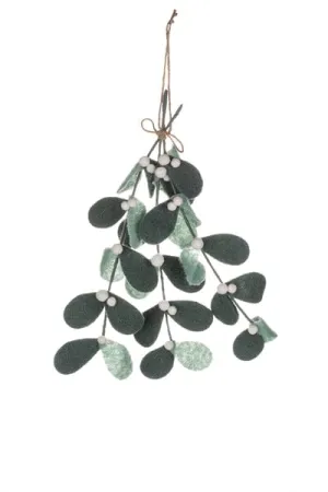 Felt Mistletoe Branch Christmas Tree Decoration