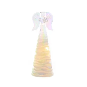 Festive 23cm Battery Operated Frosted Glass Angel