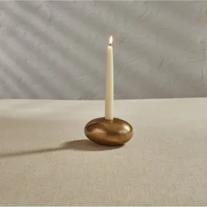 Gold Pebble Taper Candle Holder