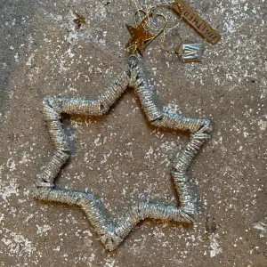 Hanging Silver Beaded Star Decoration - Walther & Co