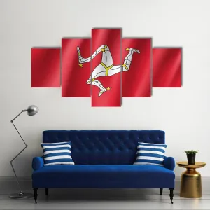 Isle Of Man National Flag Canvas Wall Art