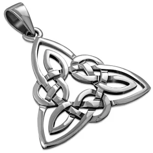 Large Celtic Trinity Knot Silver Pendant