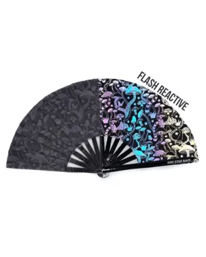 Magic Mushroom Reflective Hand Fan