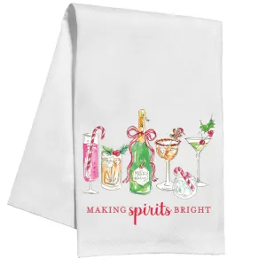 Making Spirits Bright Holiday Cocktails Kitchen Towel