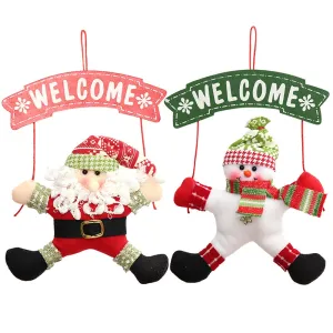 Merry Christmas Decorations For Home Ornaments Garland New Year Noel Porch Sign Xmas Door Decor Hanging Cloth Navidad Gifts