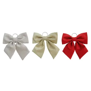 Metallic Fabric Bow Asst