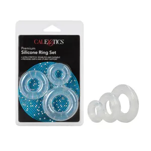 Rings! Premium Silicone Cock Ring Set (3 Piece Set) - Clear