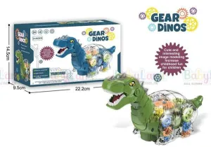 Transparent Gear Dinosaur with Flash Light and Music